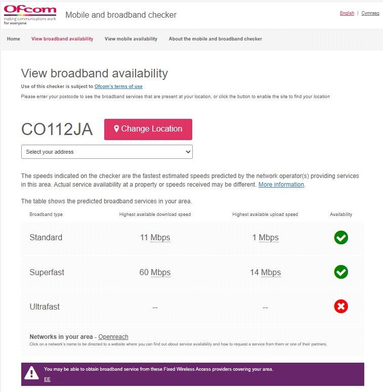 Broadband Checker