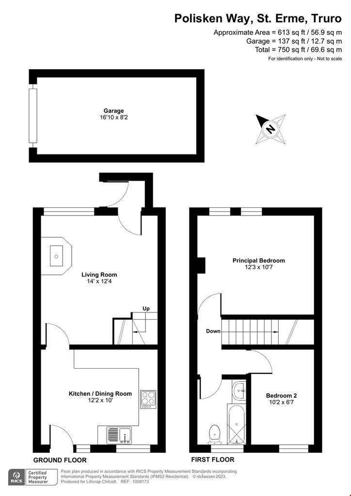 St Erme, Nr. Truro, Cornwall 2 bed terraced house for sale £210,000