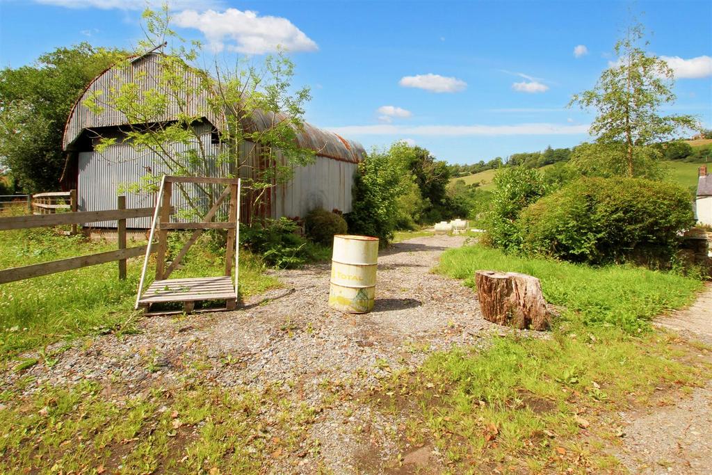 Barn and driveway