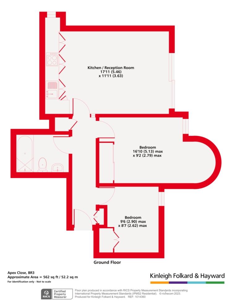 Apex Close Beckenham BR3 2 bed £1,600 pcm (£369 pw)