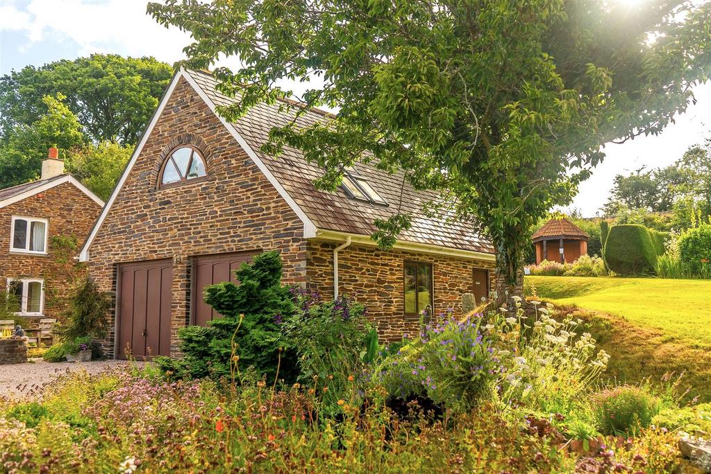 Garage with Garden Studio over and Gazebo in top g