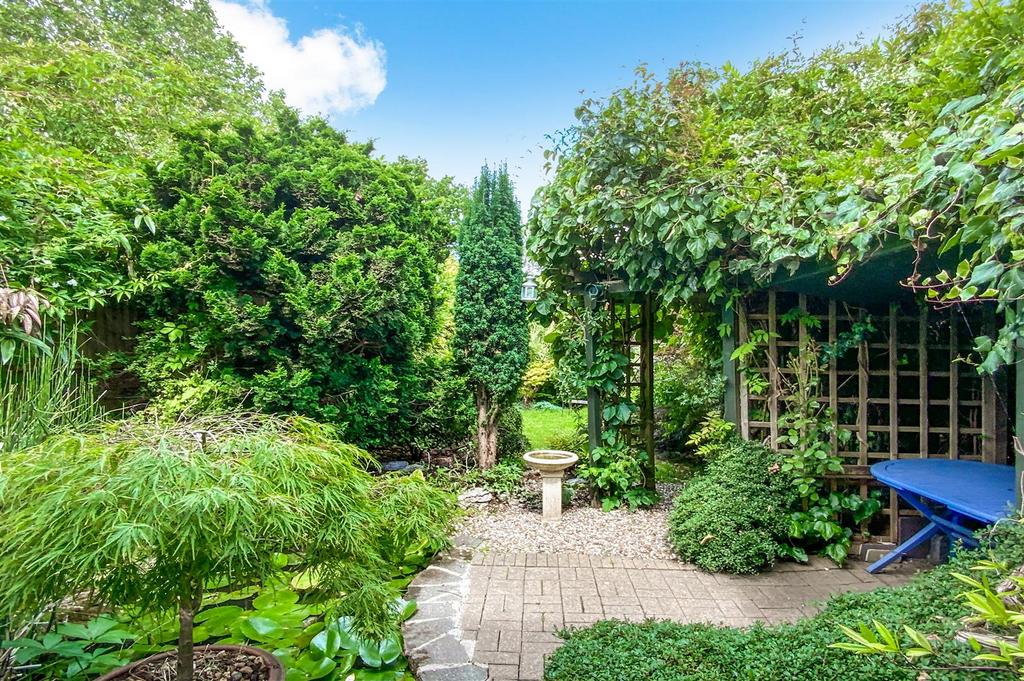 Private rear mature garden