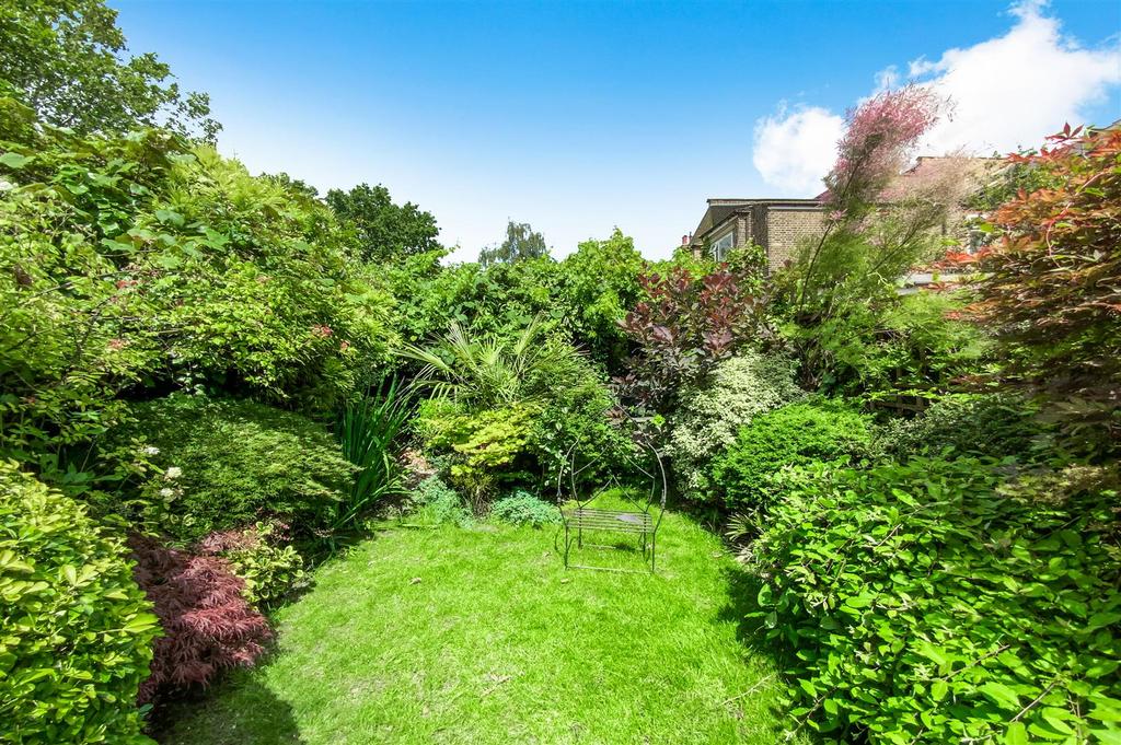 Private rear mature garden