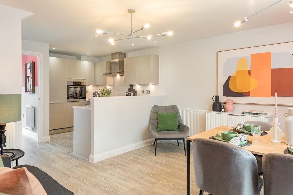 Open plan kitchen in the Draycot 3 bedroom home