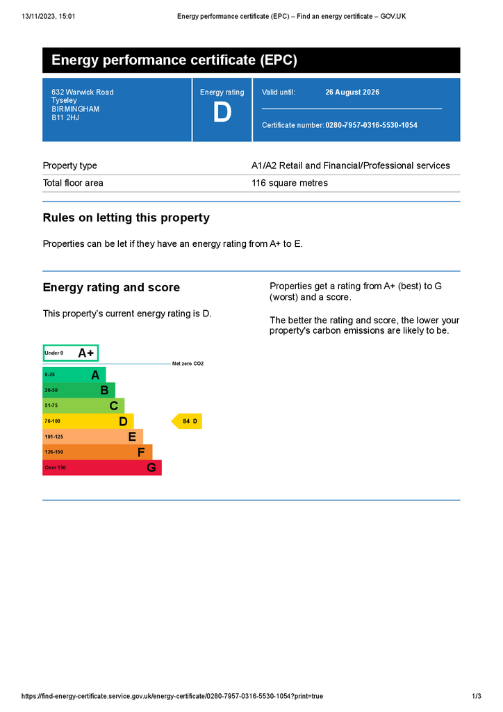 EPC (Contains public sector information licensed under the Open Government Licence v3.0.)