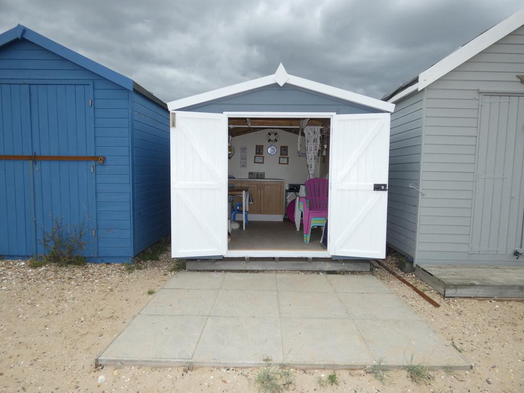 Front row beach hut for sale