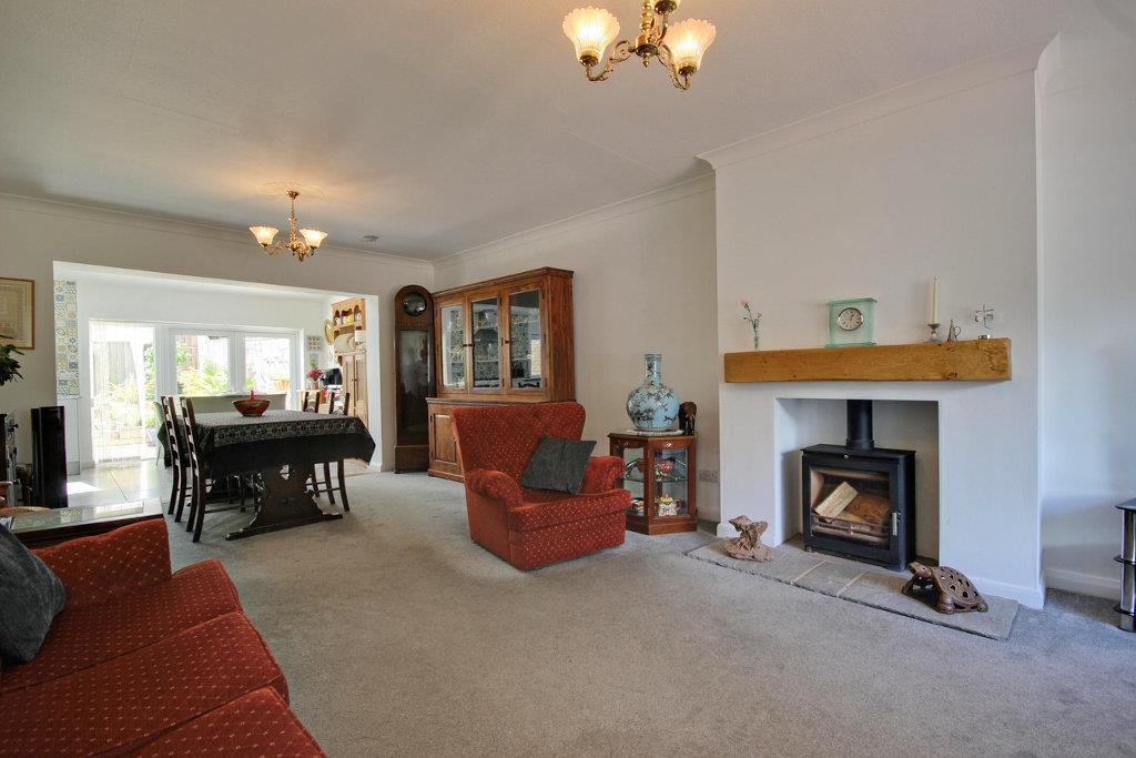 Lounge with log burner