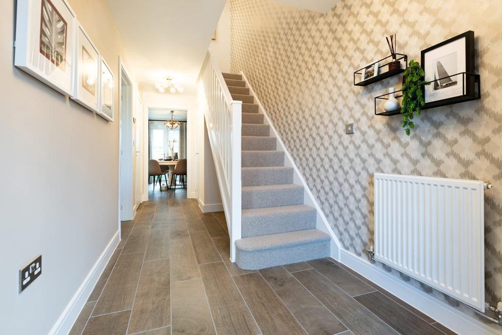 Hallway with convenient storage cupboard