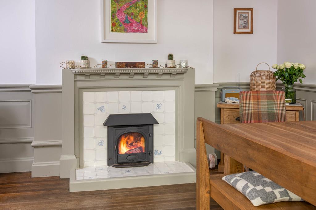 Dining Kitchen Fireplace