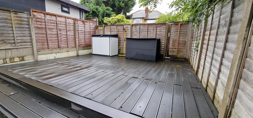 Rear patio area
