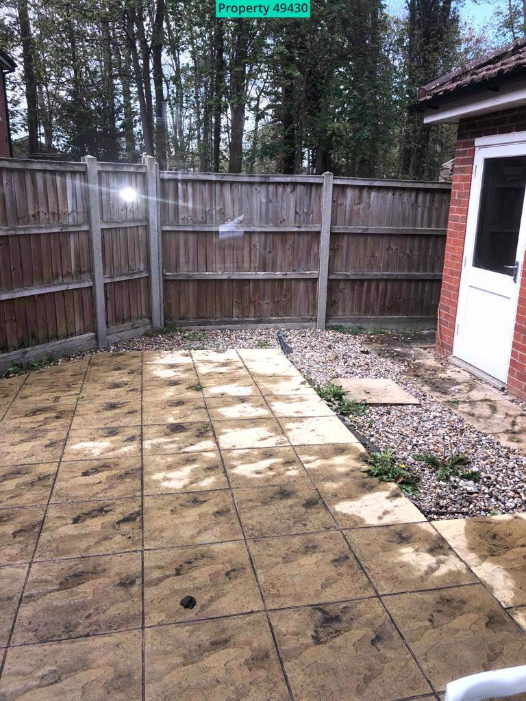 Patio and garden at the back of the house