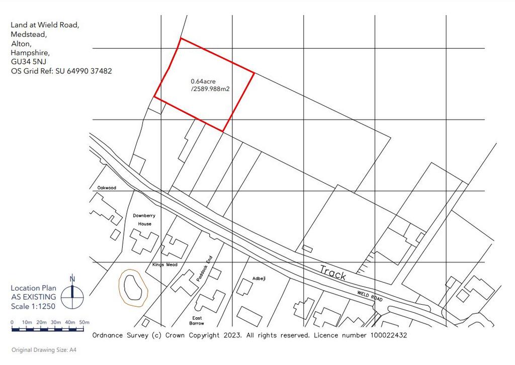 Wield Road, Medstead, Alton, Hampshire, GU34 5NJ Land for sale £90,000