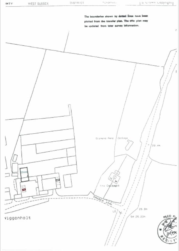 Titlew Plan showing Parking space and car barn