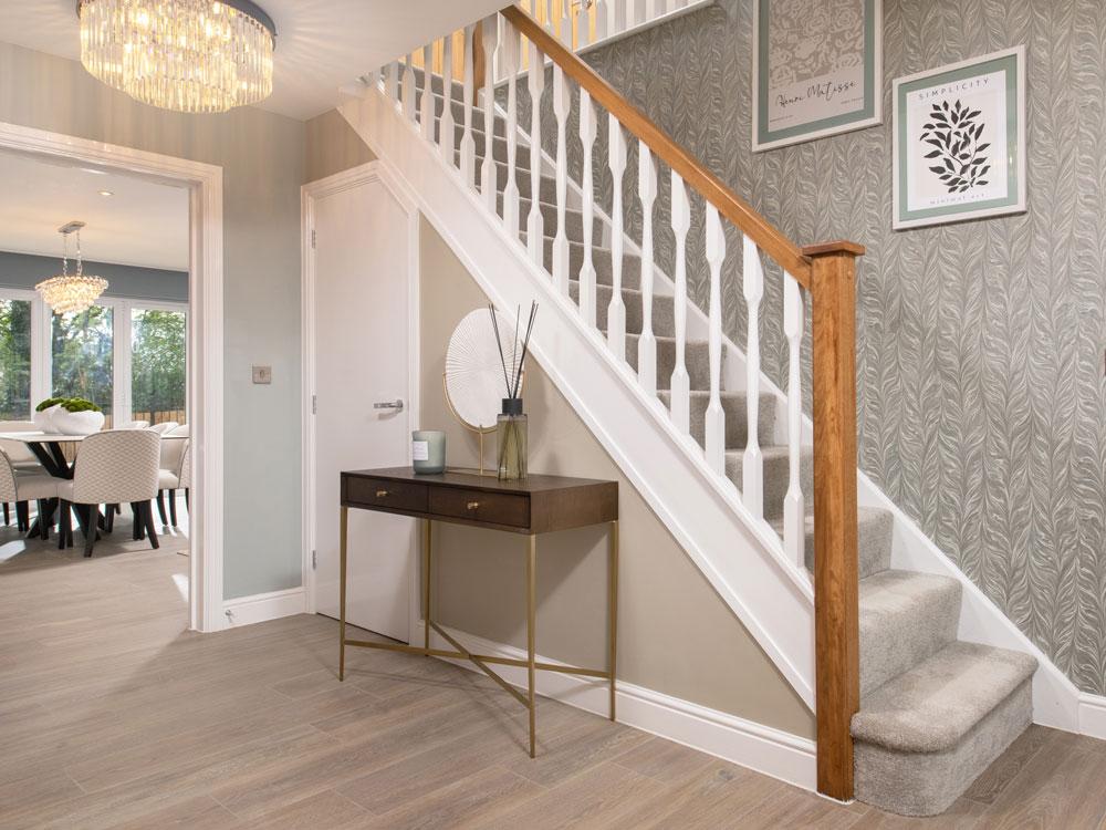 Spacious hallway leading to the...