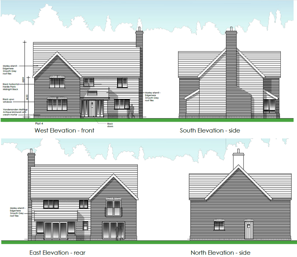 Plot 3 &amp; 4 Elevations