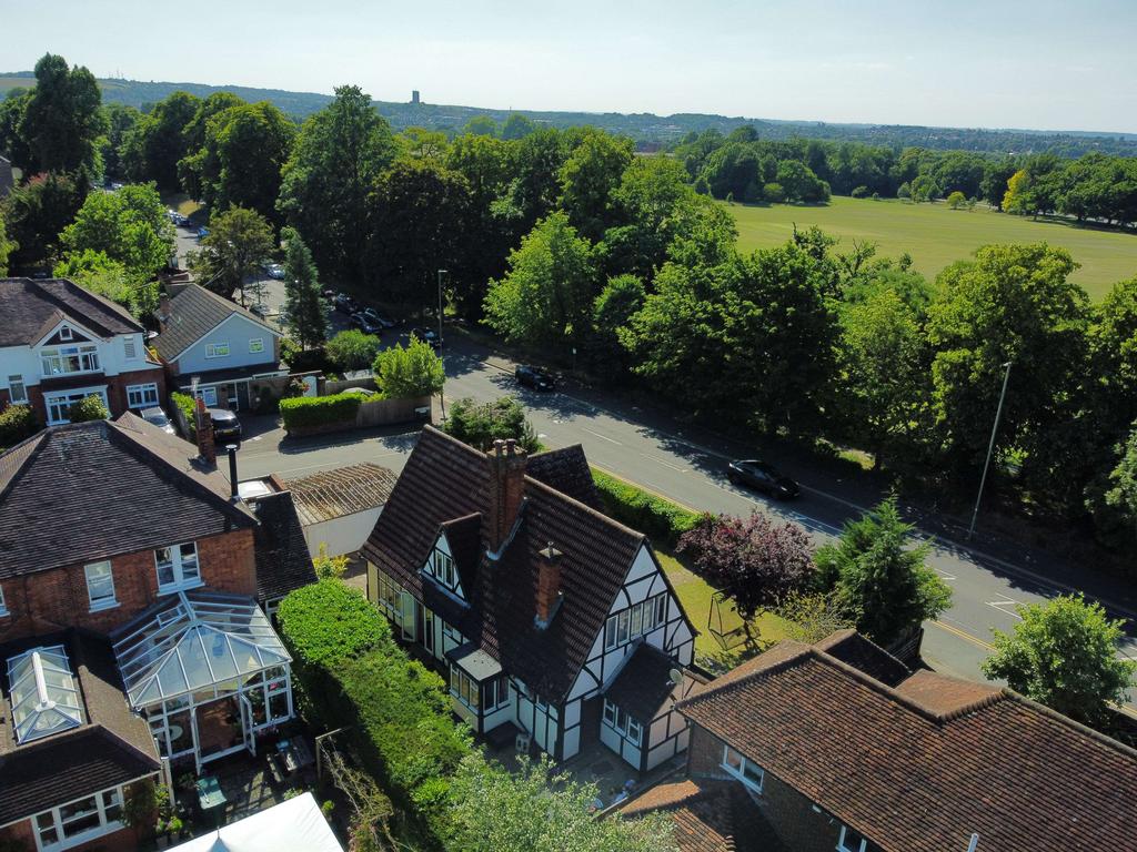 Aerial view of property and Stoke Park