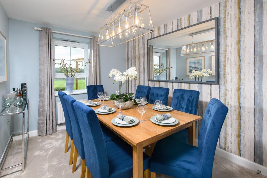 Dining room in the Lamberton show home