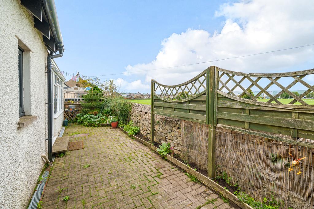 Paved rear garden