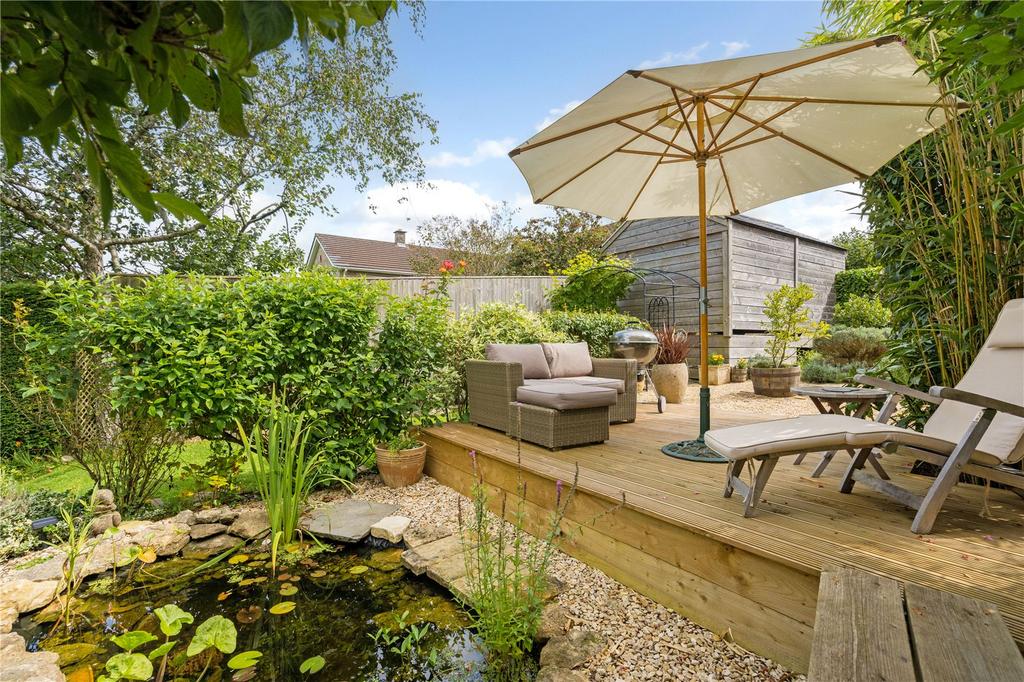 Decking and Pond