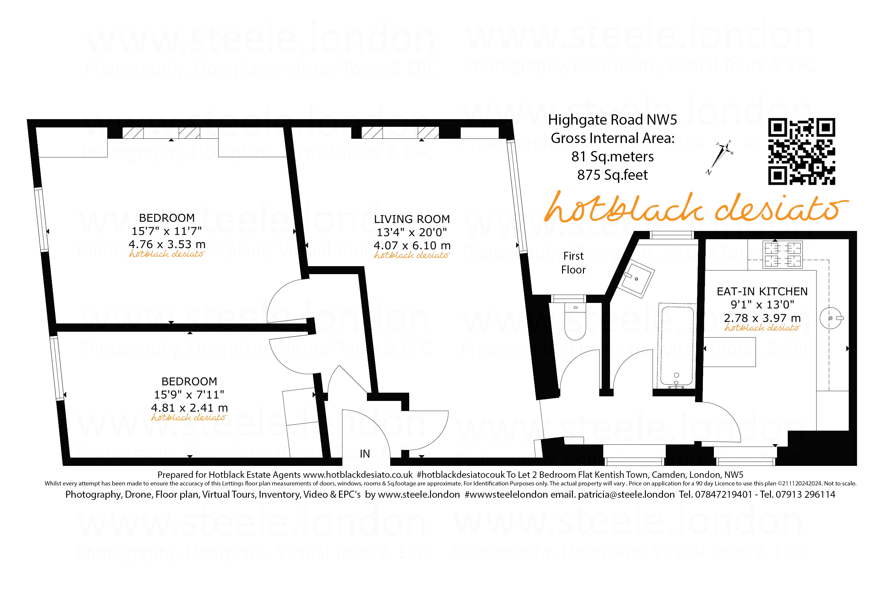 Highgate Road, Kentish Town, London, NW5 2 bed apartment - £2,200 pcm (£508  pw)