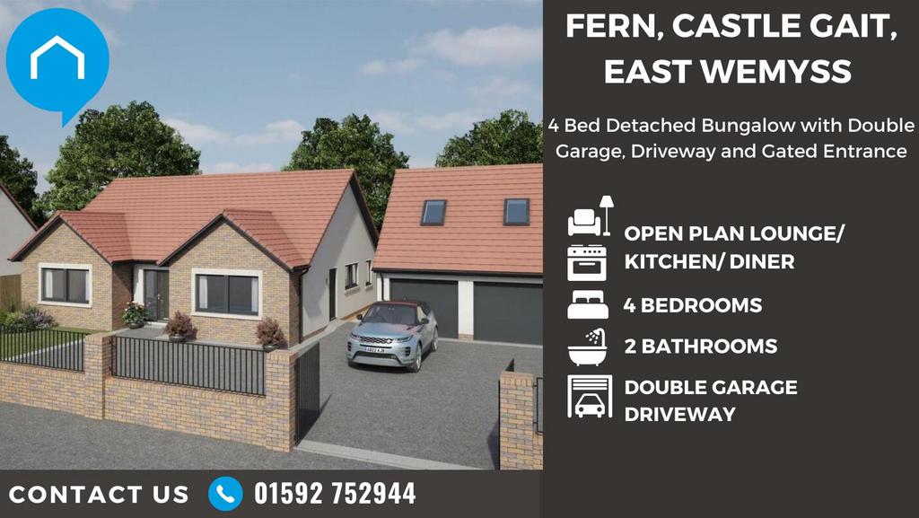 East Wemyss, Kirkcaldy 4 bed detached bungalow for sale £409,000