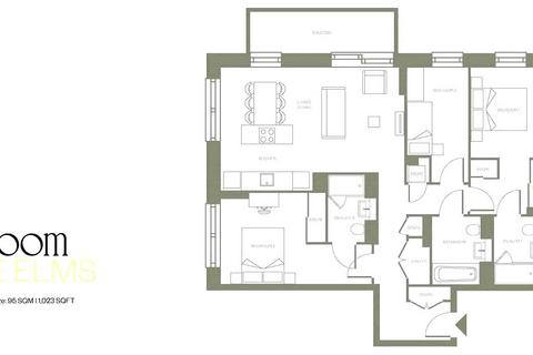 3 bedroom apartment to rent, Nine Elms Lane, London, SW11