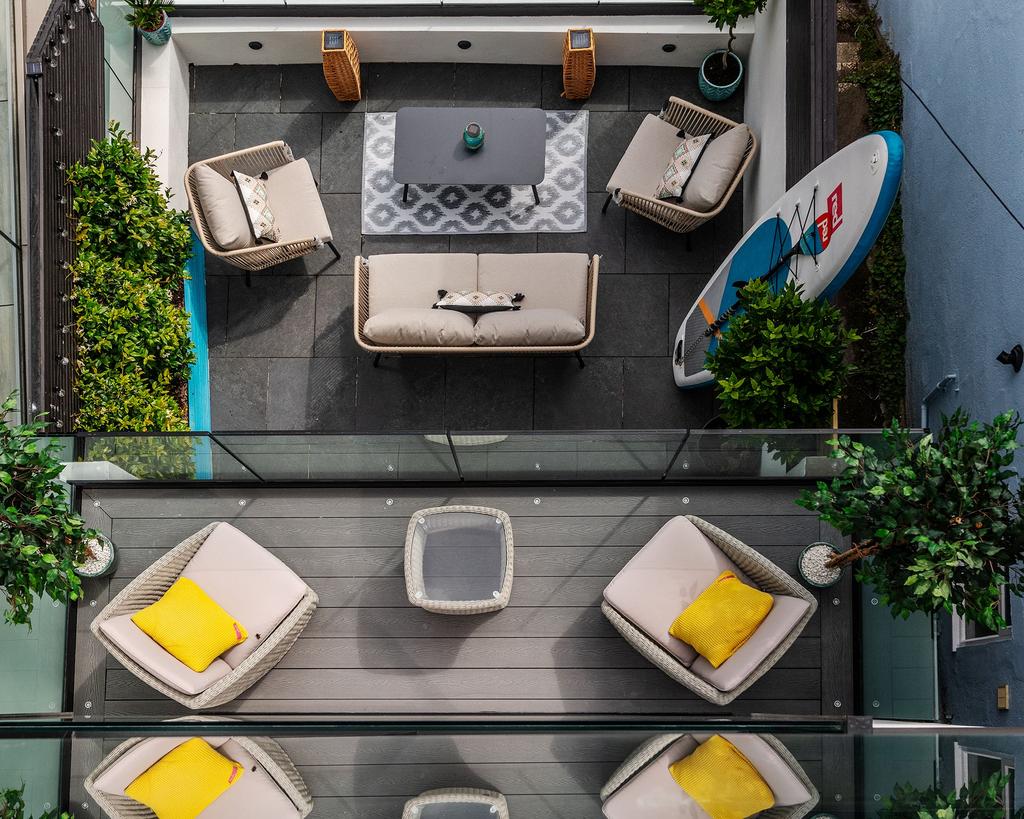 View of Balcony and Terrace from Above-...
