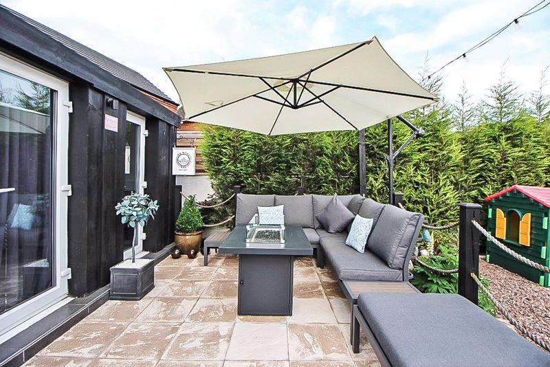 Rear patio area