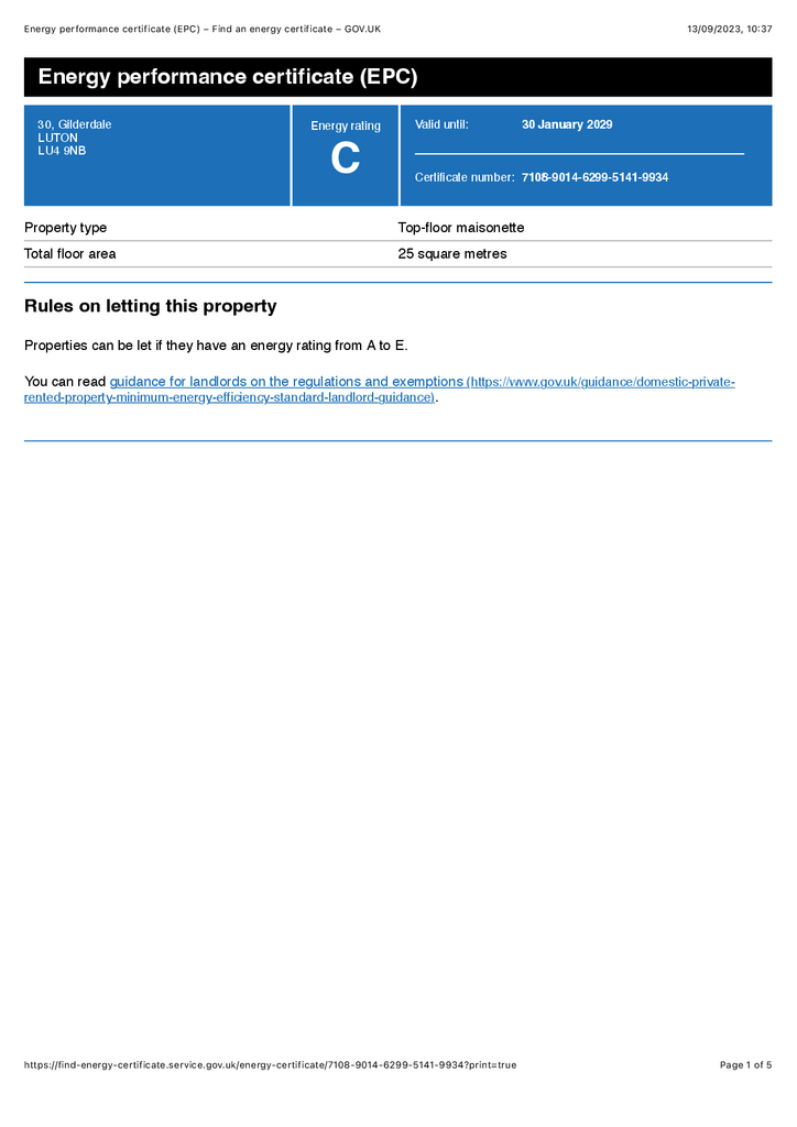 EPC Certificate