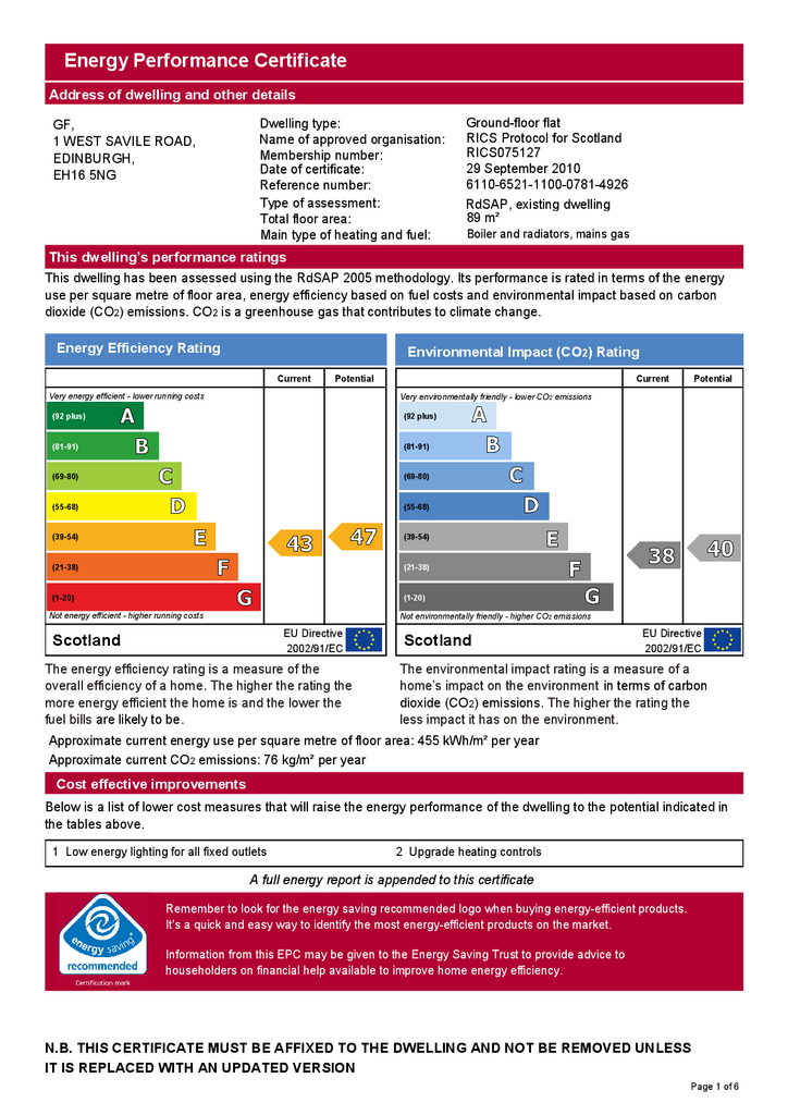 EPC Certificate