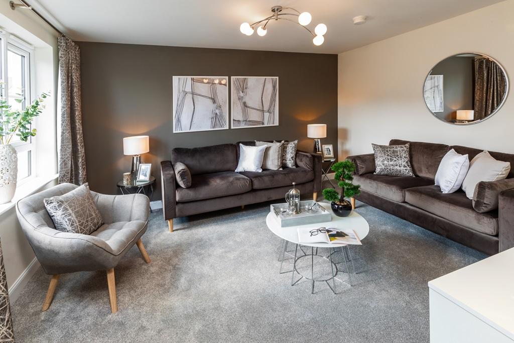 Spacious lounge in the Craigend Show Home