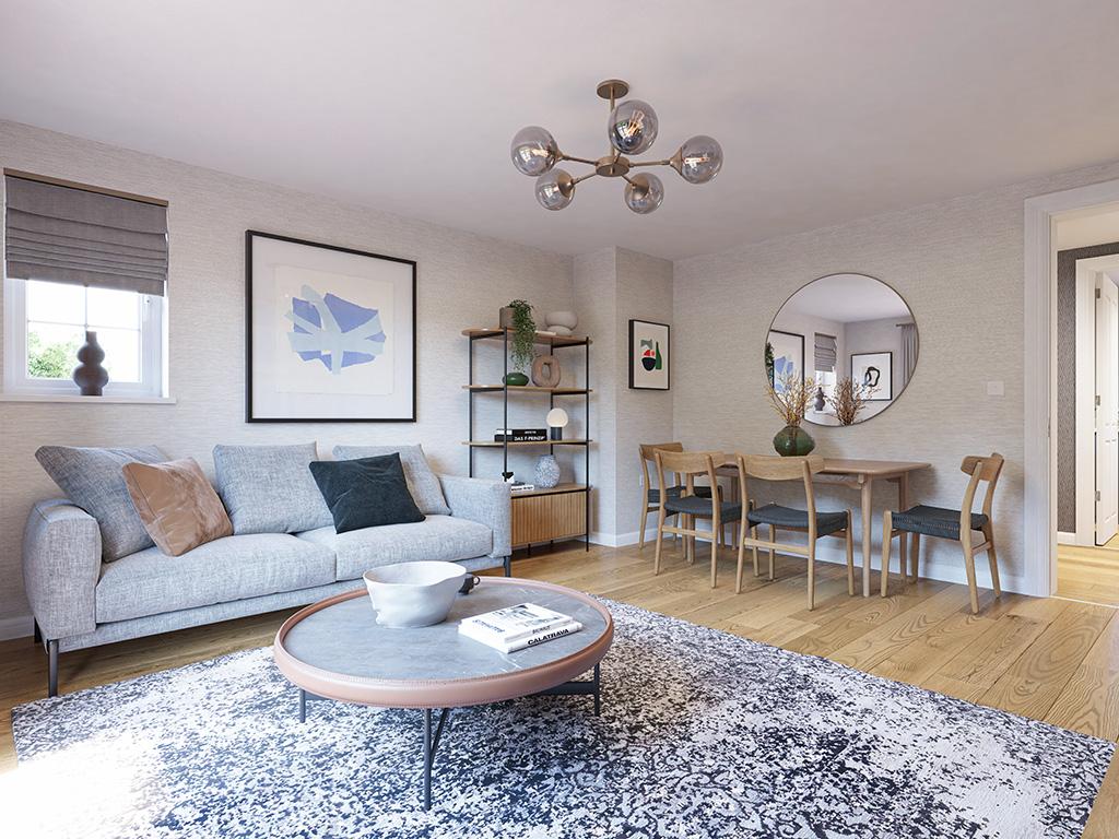 Internal image of the living dining area in the...