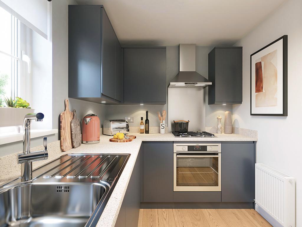 Internal image of the kitchen in the falkirk...