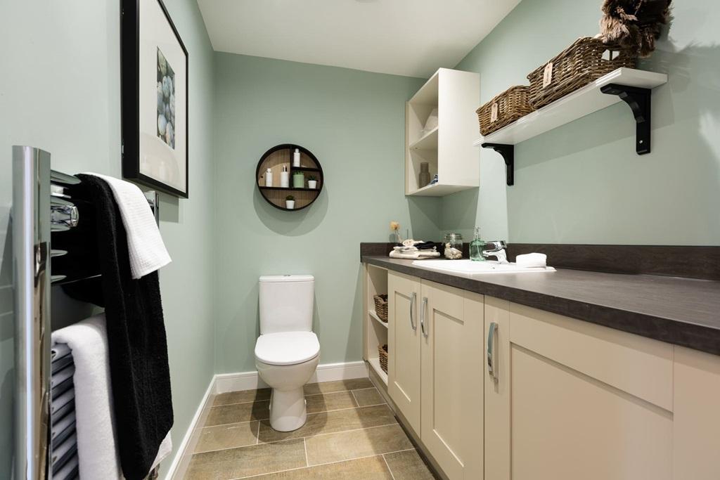 Handy downstairs toilet and laundry room