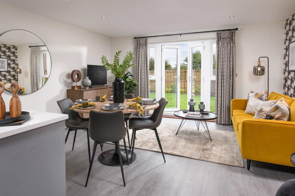 There's plenty of natural light with French...