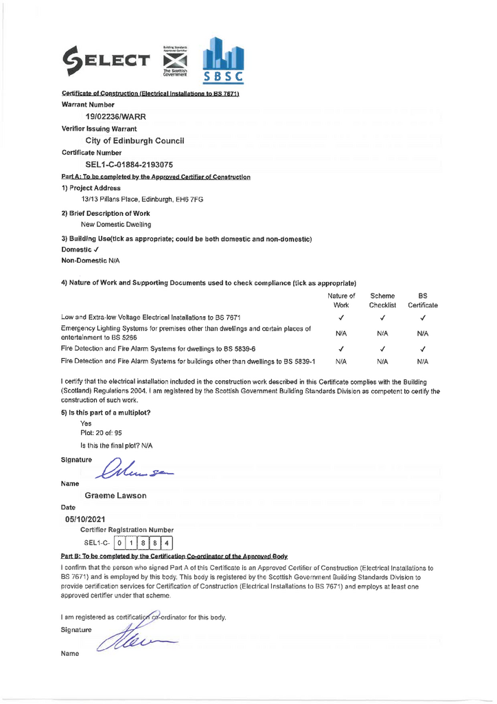 EPC Certificate