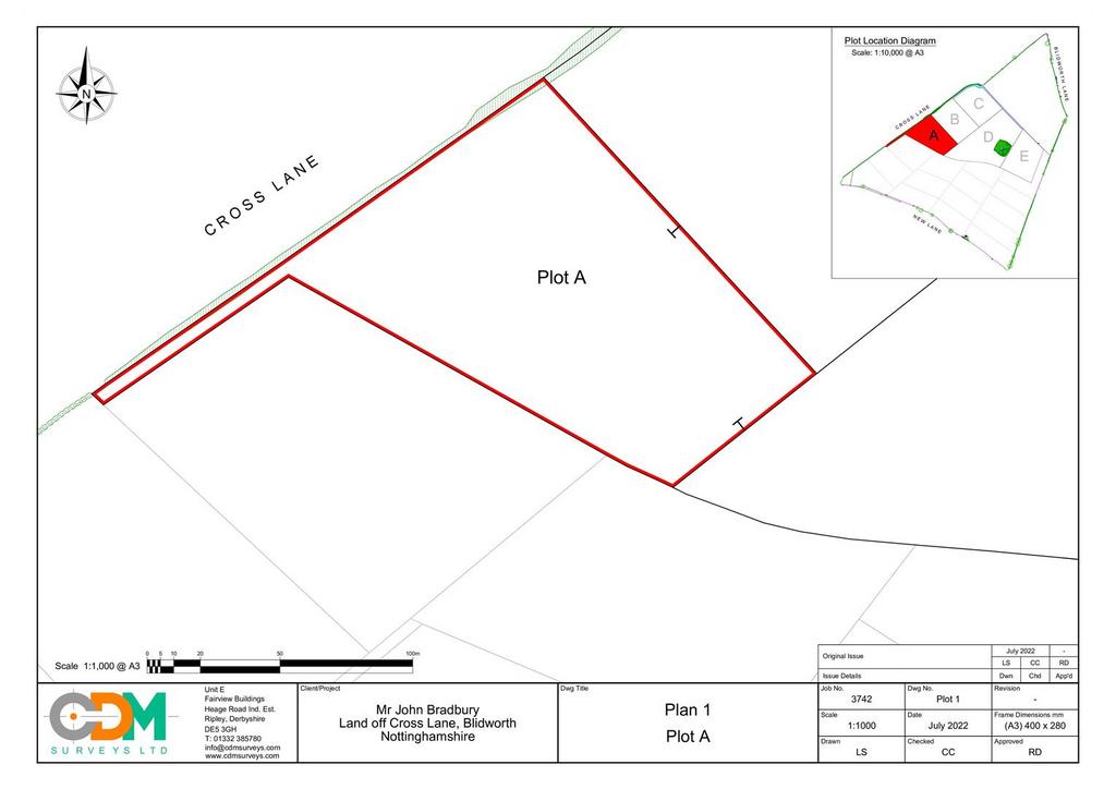 Cross Lane, Blidworth, Nottinghamshire, NG21 Land for sale £68,400