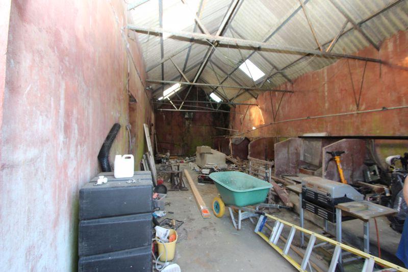 Inside stone barn