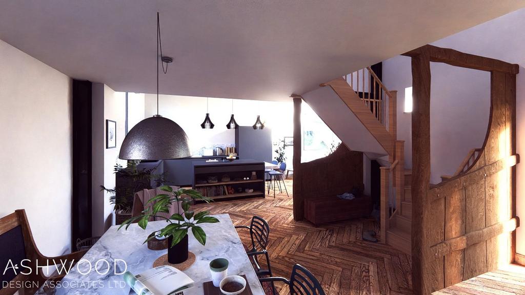 Open plan dining Kitchen