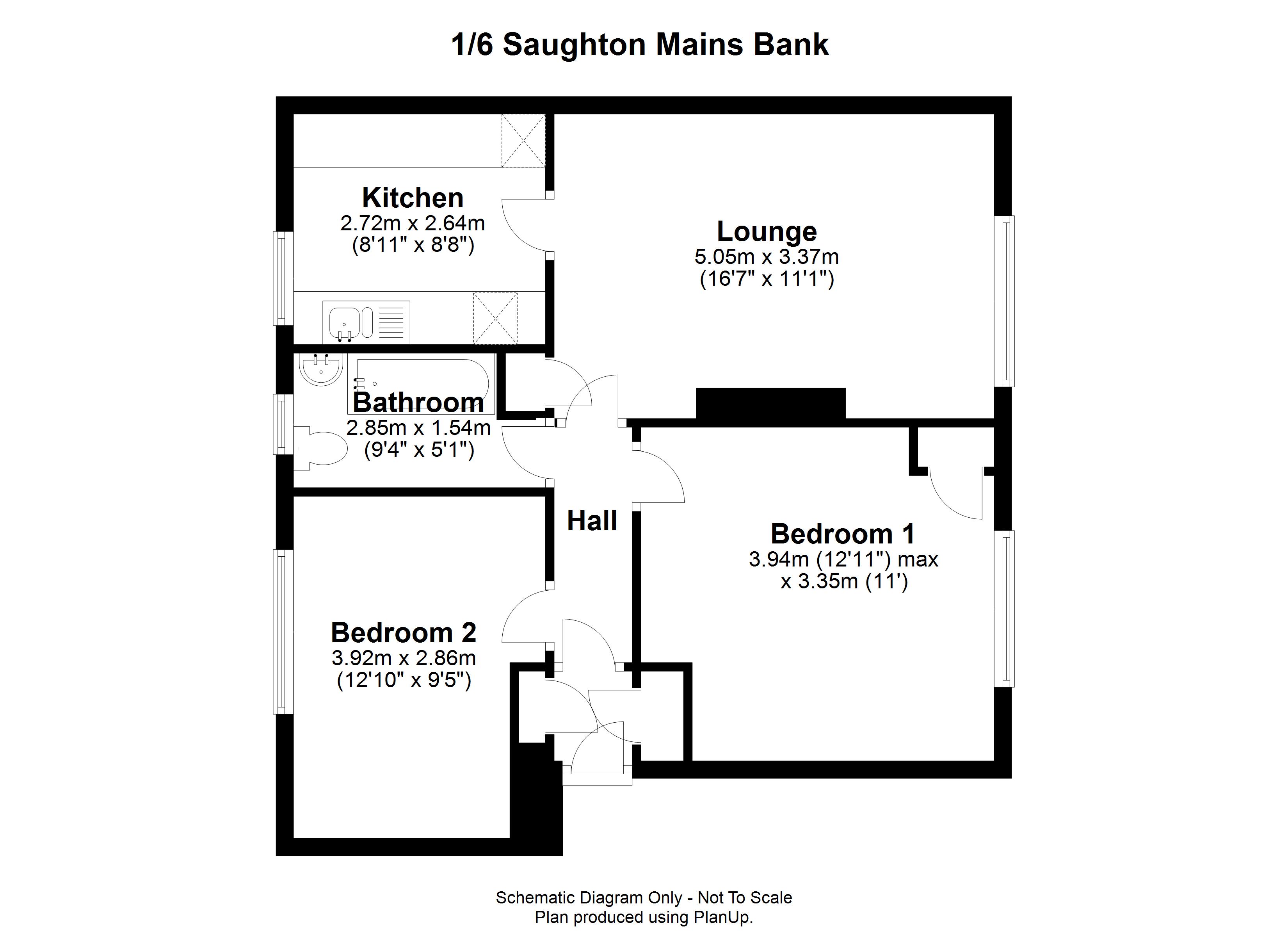 Saughton Mains Bank, Edinburgh EH11 2 bed flat - £130,000