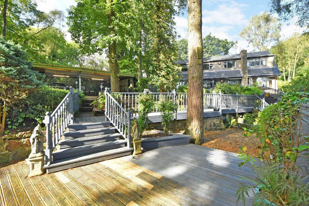 Decking area back towards the house