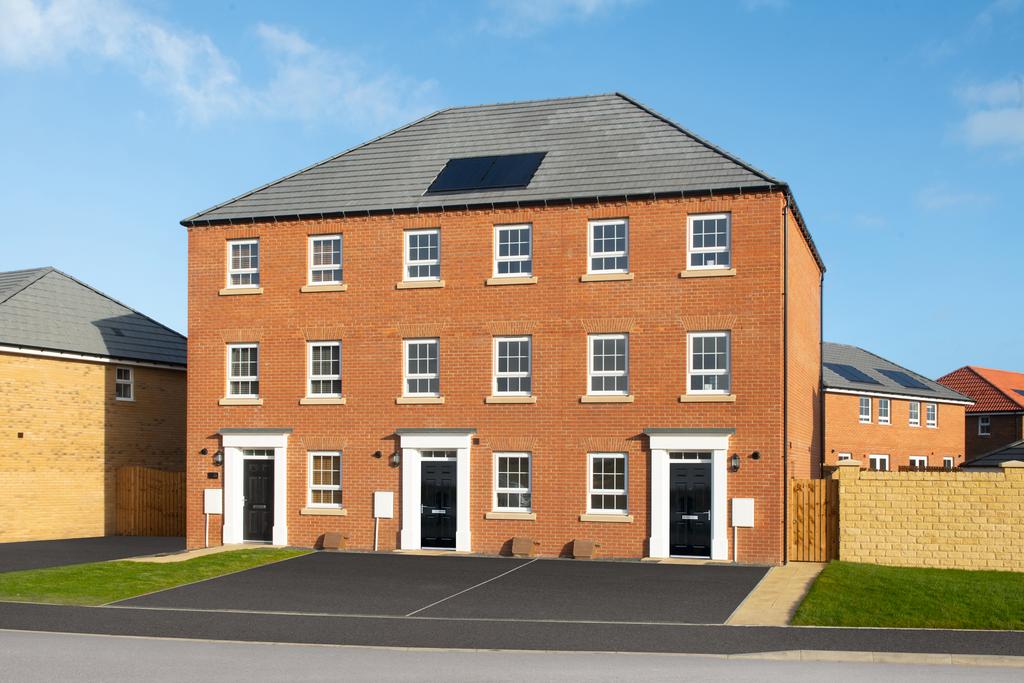 Outside view of 3 storey Cannington homes