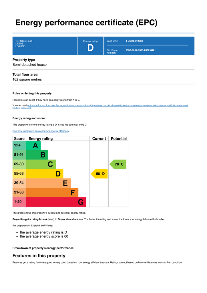 Energy performance certificate (EPC) – Find an ene