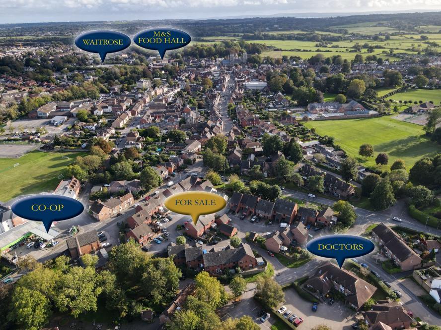 Sheppards Field, Wimborne, BH21 1PX 3 bed end of terrace house for sale