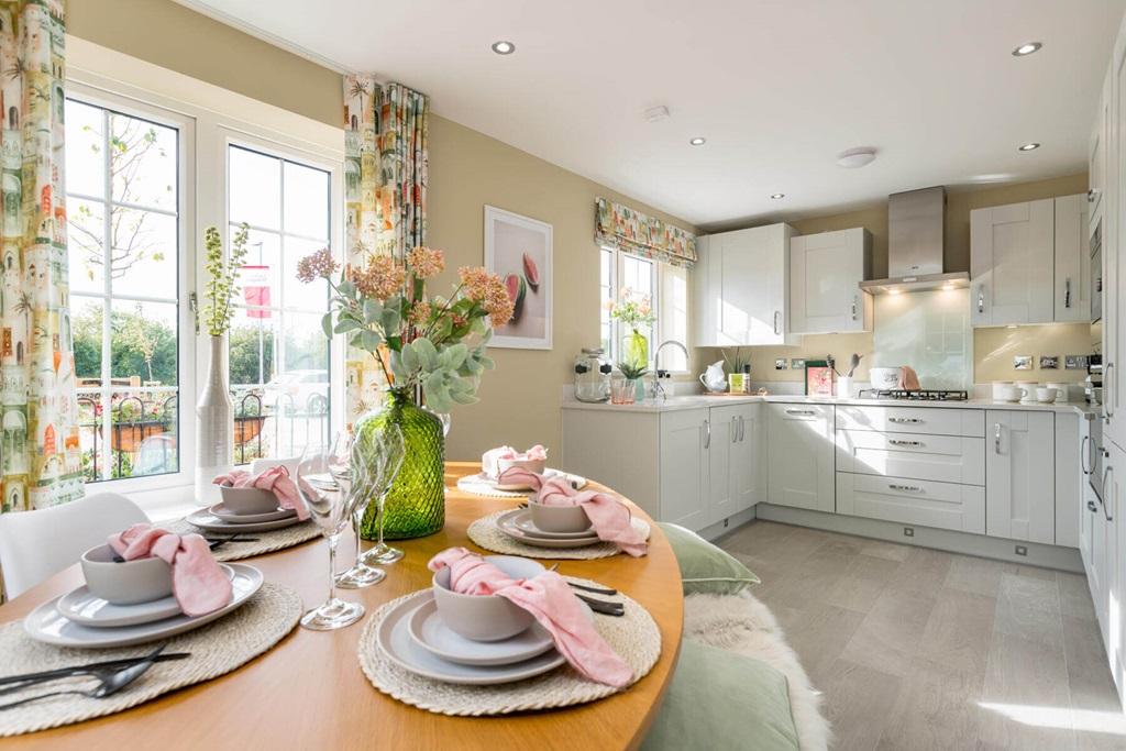 An open plan kitchen and dining area is perfect...