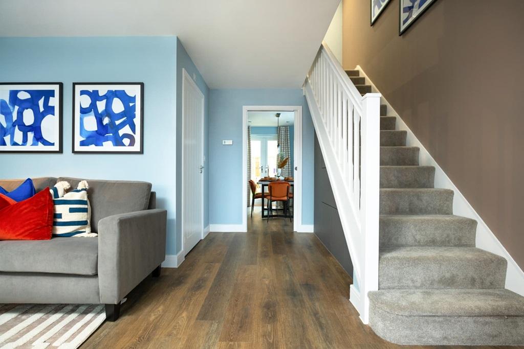 A welcoming hallway into an open plan living space