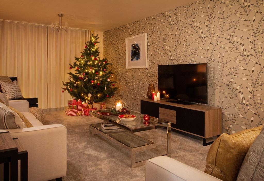 Lounge with Christmas tree
