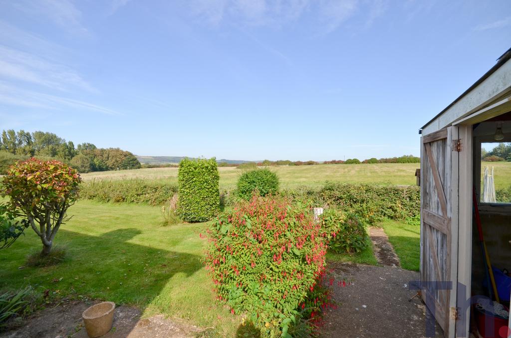 Garden backing onto fields