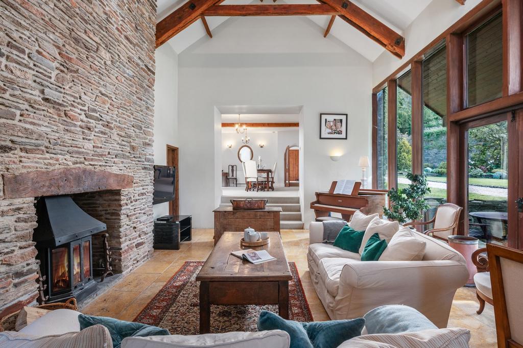 Sitting Room, Higher Greenway Barn, Maypool,...
