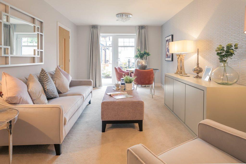 Typical Apartment Living Room at Gibson Court